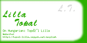 lilla topal business card